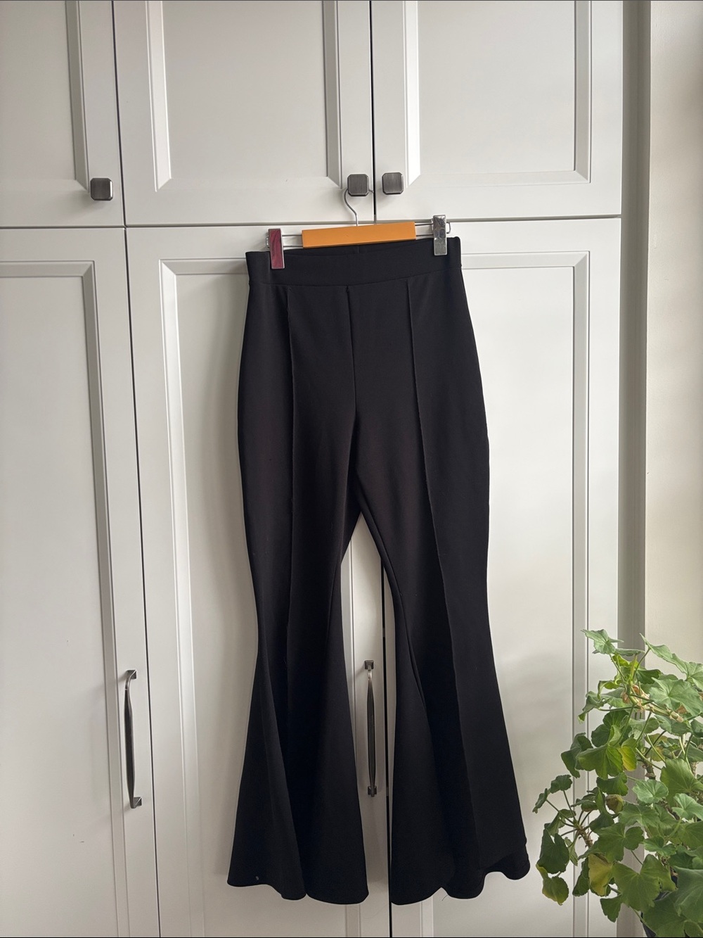 Missguided Black High-Rise Flared Trousers